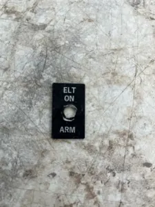 Grumman American Yankee AA-1 AA1 aircraft ELT on arm switch placard plate